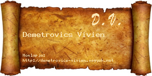 Demetrovics Vivien névjegykártya